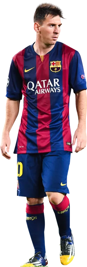 Lionel Messi F C Barcelona Kit PNG Image