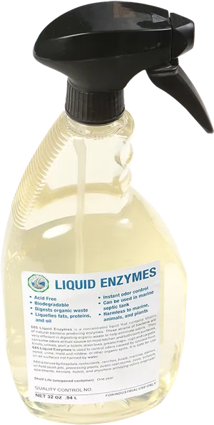 Liquid Enzyme Cleaner Spray Bottle PNG Image