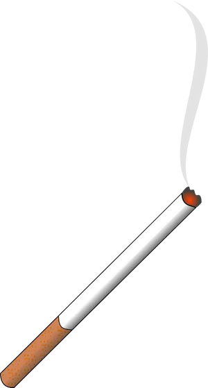 Lit Cigarette Smoke Curling Upward.png PNG Image