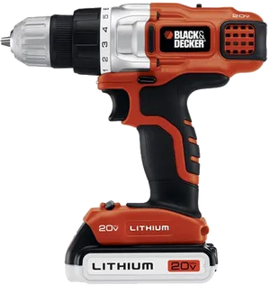 Lithium Battery Cordless Drill PNG Image