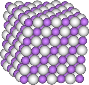 Lithium Crystal Structure3 D Model PNG Image