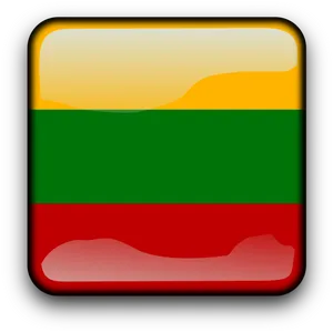 Lithuanian Flag Button PNG Image