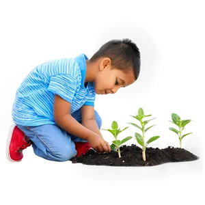 Little Kid Planting Tree Png 13 PNG Image