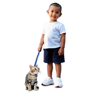 Little Kid With Pets Png Oqs PNG Image