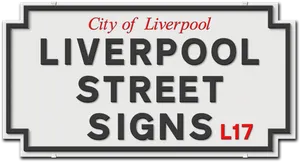 Liverpool Street Signs Display PNG Image