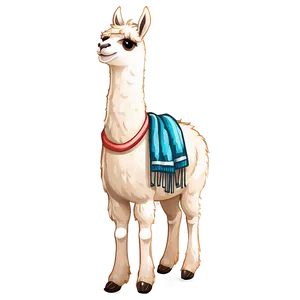 Llama With Scarf Png 06202024 PNG Image