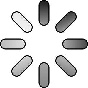 Loading Symbol Black Background PNG Image