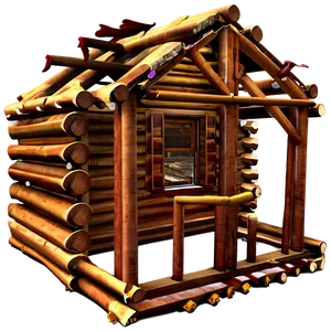 Log Cabin Construction Process Png Wox62 PNG Image