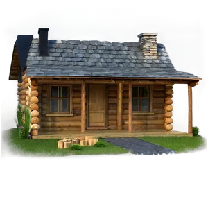 Log Cabin In The Woods Png Rta PNG Image