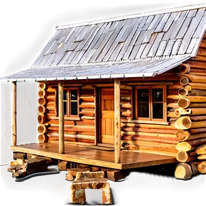 Log Cabin On The River Png Icu PNG Image