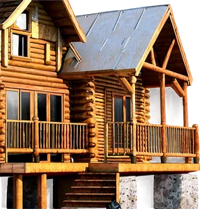 Log Cabin With Loft Space Png Fsw51 PNG Image