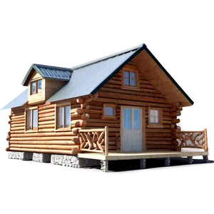 Log Cabin With Loft Space Png Iek PNG Image