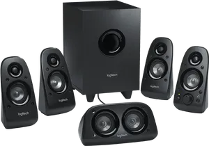 Logitech Surround Sound Speaker System PNG Image