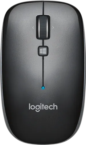 Logitech Wireless Mouse Top View PNG Image