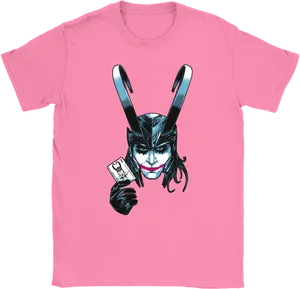 Loki Card Trick T Shirt Design PNG Image