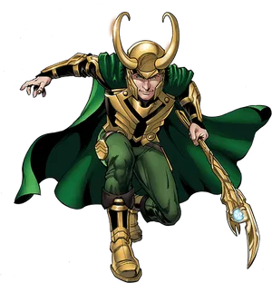 Loki Comic Artwork PNG Image