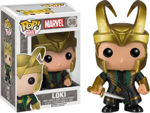 Loki Funko Pop Vinyl Figure PNG Image