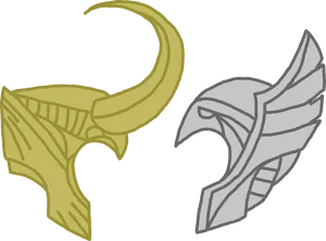 Loki Helmetand Scepter Illustration PNG Image