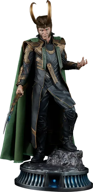 Loki Statue Avengers Collectible PNG Image