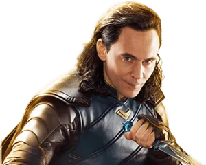 Lokiin Action Pose PNG Image