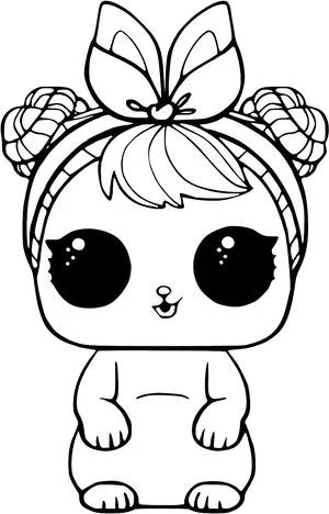 Lol Surprise Doll Outline PNG Image