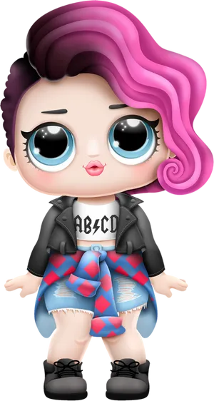 Lol Surprise Doll Pink Hair PNG Image