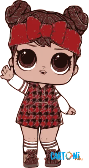 Lol Surprise Doll Red Bow PNG Image