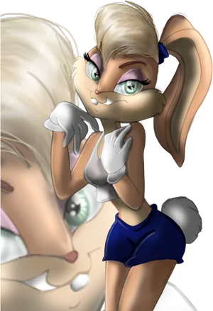 Lola_ Bunny_ Space_ Jam_ Pose PNG Image