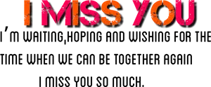 Longing Miss You Message PNG Image