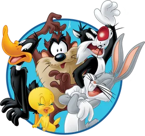 Looney Tunes Characters Group Shot PNG Image