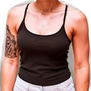 Loose Black Tank Top Png Xjo PNG Image