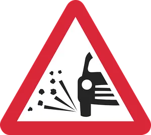 Loose Chippings Sign PNG Image