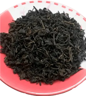 Loose Leaf Black Teaon Plate PNG Image