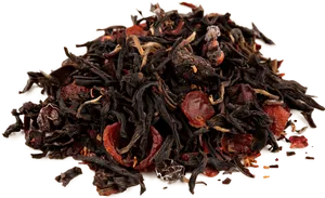 Loose Leaf Black Teawith Fruit Pieces PNG Image