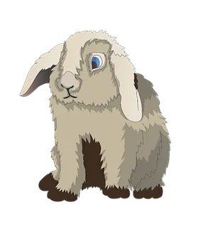 Lop Eared Rabbit Illustration PNG Image