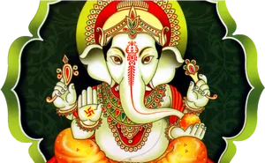 Lord Ganesha Artwork PNG Image