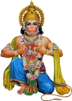 Lord Hanuman Revealing Rama Sita In His Heart.jpg PNG Image