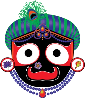 Lord_ Jagannath_ Artistic_ Representation PNG Image