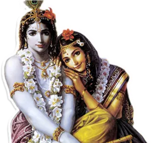 Lord Krishnaand Radha Artwork PNG Image