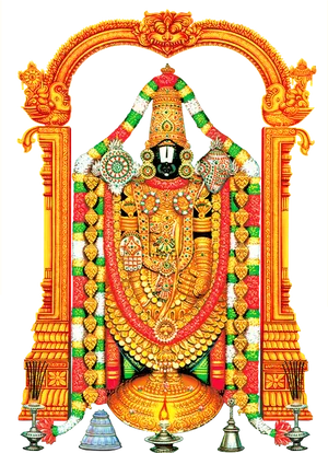 Lord_ Venkateswara_ Traditional_ Artwork PNG Image