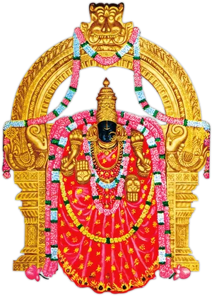 Lord Venkateswara Traditional Attire PNG Image