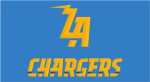 Los Angeles Chargers Logoon Blue Background PNG Image