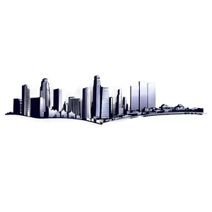 Los Angeles Skyline Aerial View Png Oxx76 PNG Image