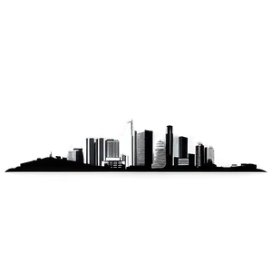 Los Angeles Skyline Black And White Png 91 PNG Image