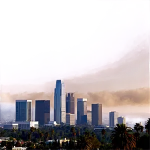 Los Angeles Skyline In Fog Png 73 PNG Image