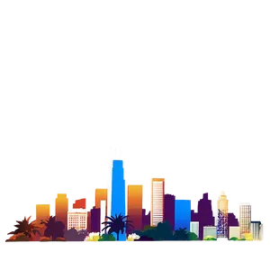 Los Angeles Skyline Png 3 PNG Image