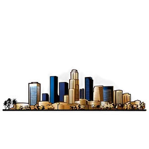 Los Angeles Skyline Png Trv PNG Image