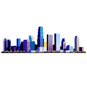 Los Angeles Urban Skyline Png Hrn PNG Image