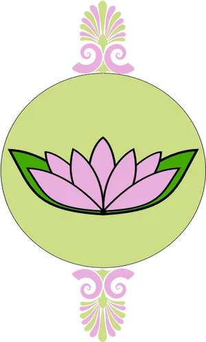 Lotus Flower Graphic Art PNG Image