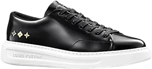 Louis Vuitton Black Leather Sneaker PNG Image